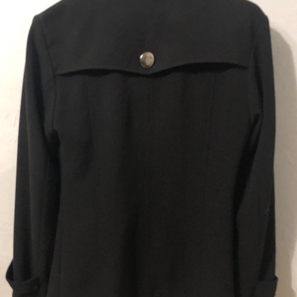 MarCona NWOT Black Peacoat w contrasting liner - Picture 5 of 8
